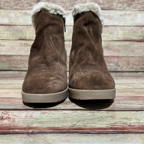 Aquatalia Brown Suede Christa Ankle Boots - Picture 7 of 10